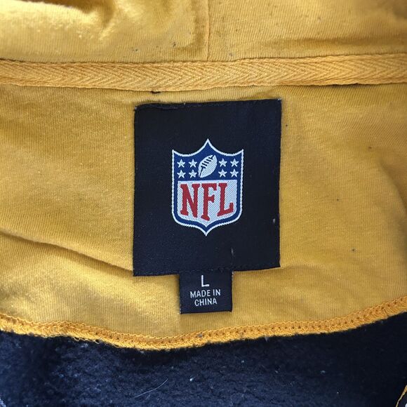Pittsburgh Steelers NFL Zip Hoodie Black Gold Men’s Size Large - Picture 7 of 7